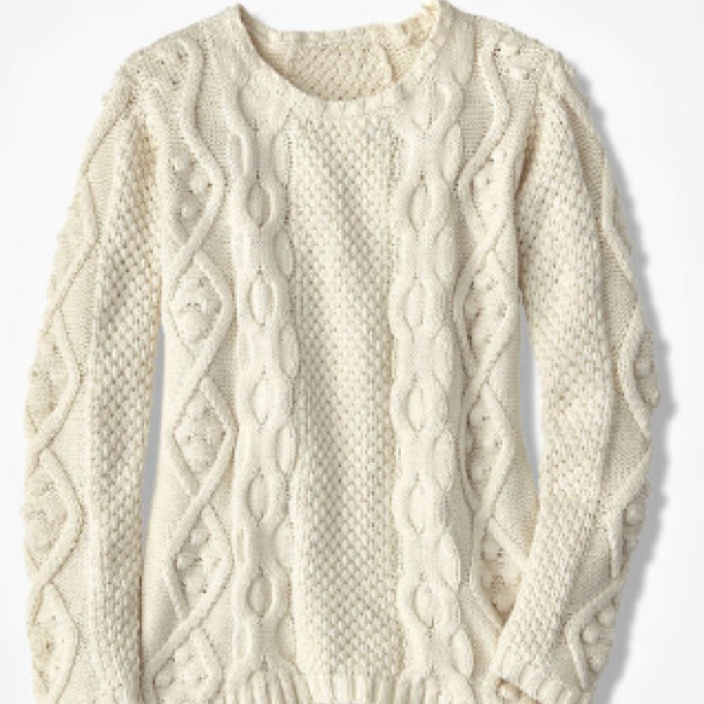 Never Worn!! Popcorn Cable Sweater